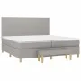 Box spring bed with light gray fabric mattress 200x200 cm by vidaXL, Beds and slatted bases - Ref: Foro24-3137021, Price: 731...