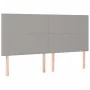 Box spring bed with light gray fabric mattress 200x200 cm by vidaXL, Beds and slatted bases - Ref: Foro24-3137021, Price: 731...