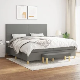 Box spring bed with dark gray fabric mattress 200x200 cm by vidaXL, Beds and slatted bases - Ref: Foro24-3137022, Price: 737,...