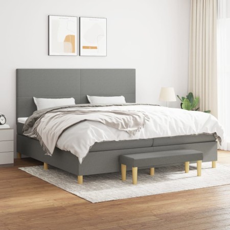 Boxspringbett mit dunkelgrauer Stoffmatratze 200x200 cm von vidaXL, Betten und Lattenroste - Ref: Foro24-3137022, Preis: 738,...