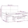 Box spring bed with light gray fabric mattress 200x200 cm by vidaXL, Beds and slatted bases - Ref: Foro24-3137021, Price: 731...