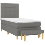 Cama box spring con colchón tela gris oscuro 90x190 cm de vidaXL, Camas y somieres - Ref: Foro24-3137118, Precio: 341,63 €, D...