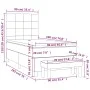 Box spring bed with dark gray fabric mattress 90x190 cm by vidaXL, Beds and slatted bases - Ref: Foro24-3137118, Price: 334,4...
