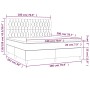 Boxspringbett mit Matratze und LED-Rosa-Samt 180x200 cm von vidaXL, Betten und Lattenroste - Ref: Foro24-3136322, Preis: 586,...