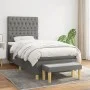 Box spring bed with dark gray fabric mattress 90x190 cm by vidaXL, Beds and slatted bases - Ref: Foro24-3137358, Price: 351,0...