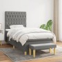 Cama box spring con colchón tela gris oscuro 90x190 cm de vidaXL, Camas y somieres - Ref: Foro24-3137358, Precio: 356,27 €, D...