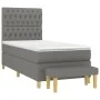 Box spring bed with dark gray fabric mattress 90x190 cm by vidaXL, Beds and slatted bases - Ref: Foro24-3137358, Price: 351,0...