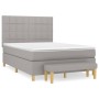 Box spring bed with light gray fabric mattress 140x200 cm by vidaXL, Beds and slatted bases - Ref: Foro24-3137157, Price: 538...