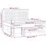 Box spring bed with light gray fabric mattress 180x200 cm by vidaXL, Beds and slatted bases - Ref: Foro24-3137413, Price: 676...