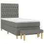 Box spring bed with dark gray fabric mattress 90x200 cm by vidaXL, Beds and slatted bases - Ref: Foro24-3137366, Price: 392,9...