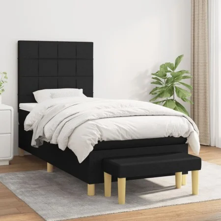 Box spring bed with black fabric mattress 80x200 cm by vidaXL, Beds and slatted bases - Ref: Foro24-3137111, Price: 309,12 €,...