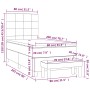 Box spring bed with black fabric mattress 80x200 cm by vidaXL, Beds and slatted bases - Ref: Foro24-3137111, Price: 314,99 €,...