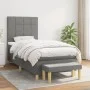 Box spring bed with dark gray fabric mattress 90x200 cm by vidaXL, Beds and slatted bases - Ref: Foro24-3137126, Price: 374,6...