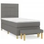 Box spring bed with dark gray fabric mattress 90x200 cm by vidaXL, Beds and slatted bases - Ref: Foro24-3137126, Price: 374,6...