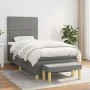 Box spring bed with dark gray fabric mattress 100x200 cm by vidaXL, Beds and slatted bases - Ref: Foro24-3137054, Price: 366,...