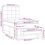 Box spring bed with dark gray fabric mattress 90x200 cm by vidaXL, Beds and slatted bases - Ref: Foro24-3137126, Price: 374,6...