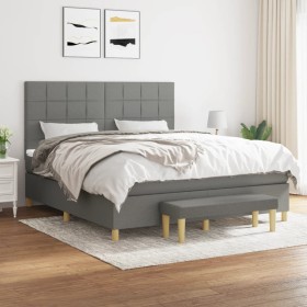 Box spring bed with dark gray fabric mattress 160x200 cm by vidaXL, Beds and slatted bases - Ref: Foro24-3137166, Price: 598,...