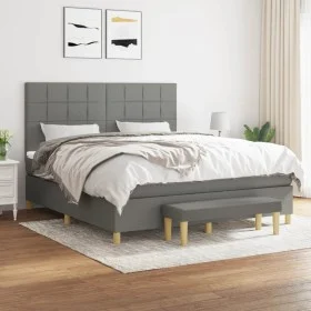 Box spring bed with dark gray fabric mattress 160x200 cm by vidaXL, Beds and slatted bases - Ref: Foro24-3137166, Price: 582,...