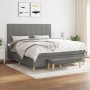 Box spring bed with dark gray fabric mattress 160x200 cm by vidaXL, Beds and slatted bases - Ref: Foro24-3137166, Price: 599,...