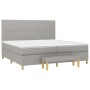 Box spring bed with light gray fabric mattress 200x200 cm by vidaXL, Beds and slatted bases - Ref: Foro24-3137101, Price: 710...