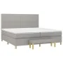 Box spring bed with light gray fabric mattress 200x200 cm by vidaXL, Beds and slatted bases - Ref: Foro24-3137101, Price: 700...