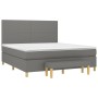 Box spring bed with dark gray fabric mattress 160x200 cm by vidaXL, Beds and slatted bases - Ref: Foro24-3137006, Price: 597,...