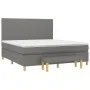 Box spring bed with dark gray fabric mattress 160x200 cm by vidaXL, Beds and slatted bases - Ref: Foro24-3137006, Price: 581,...