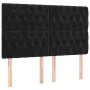 Box spring bed with mattress and LED black velvet 140x200 cm by vidaXL, Beds and slatted bases - Ref: Foro24-3136307, Price: ...