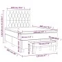 Box spring bed with black fabric mattress 120x200 cm by vidaXL, Beds and slatted bases - Ref: Foro24-3137383, Price: 441,44 €...