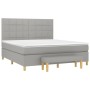 Box spring bed with light gray fabric mattress 180x200 cm by vidaXL, Beds and slatted bases - Ref: Foro24-3137173, Price: 664...