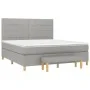 Box spring bed with light gray fabric mattress 180x200 cm by vidaXL, Beds and slatted bases - Ref: Foro24-3137173, Price: 705...