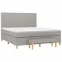 Box spring bed with light gray fabric mattress 160x200 cm by vidaXL, Beds and slatted bases - Ref: Foro24-3137005, Price: 589...