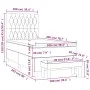 Box spring bed with black fabric mattress 100x200 cm by vidaXL, Beds and slatted bases - Ref: Foro24-3137375, Price: 370,60 €...