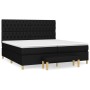 Cama box spring con colchón tela negro 200x200 cm de vidaXL, Camas y somieres - Ref: Foro24-3137423, Precio: 773,88 €, Descue...
