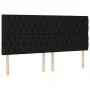 Box spring bed with black fabric mattress 200x200 cm by vidaXL, Beds and slatted bases - Ref: Foro24-3137423, Price: 761,25 €...