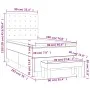 Box spring bed with light gray fabric mattress 90x190 cm by vidaXL, Beds and slatted bases - Ref: Foro24-3137437, Price: 331,...