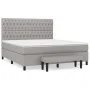 Box spring bed with light gray fabric mattress 180x200 cm by vidaXL, Beds and slatted bases - Ref: Foro24-3136853, Price: 619...