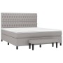 Box spring bed with light gray fabric mattress 180x200 cm by vidaXL, Beds and slatted bases - Ref: Foro24-3136853, Price: 656...