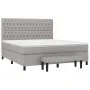 Box spring bed with light gray fabric mattress 180x200 cm by vidaXL, Beds and slatted bases - Ref: Foro24-3136853, Price: 619...