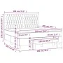 Box spring bed with light gray fabric mattress 180x200 cm by vidaXL, Beds and slatted bases - Ref: Foro24-3136853, Price: 619...