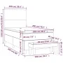 Box spring bed with cream fabric mattress 100x200 cm by vidaXL, Beds and slatted bases - Ref: Foro24-3136978, Price: 372,87 €...