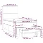 Boxspringbett mit schwarzer Stoffmatratze 80x200 cm von vidaXL, Betten und Lattenroste - Ref: Foro24-3136951, Preis: 314,18 €...