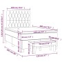 Box spring bed with taupe gray fabric mattress 120x200 cm by vidaXL, Beds and slatted bases - Ref: Foro24-3137385, Price: 467...