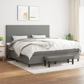 Box spring bed with dark gray fabric mattress 200x200 cm by vidaXL, Beds and slatted bases - Ref: Foro24-3136462, Price: 766,...