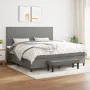 Box spring bed with dark gray fabric mattress 200x200 cm by vidaXL, Beds and slatted bases - Ref: Foro24-3136462, Price: 766,...