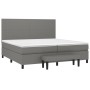 Cama box spring con colchón tela gris oscuro 200x200 cm de vidaXL, Camas y somieres - Ref: Foro24-3136462, Precio: 771,99 €, ...