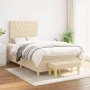 Cama box spring con colchón tela color crema 120x200 cm de vidaXL, Camas y somieres - Ref: Foro24-3137386, Precio: 464,75 €, ...