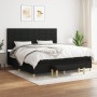 Cama box spring con colchón tela negro 200x200 cm de vidaXL, Camas y somieres - Ref: Foro24-3137183, Precio: 738,46 €, Descue...