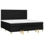 Cama box spring con colchón tela negro 200x200 cm de vidaXL, Camas y somieres - Ref: Foro24-3137183, Precio: 738,46 €, Descue...