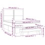 Box spring bed with dark gray fabric mattress 140x200 cm by vidaXL, Beds and slatted bases - Ref: Foro24-3137078, Price: 508,...